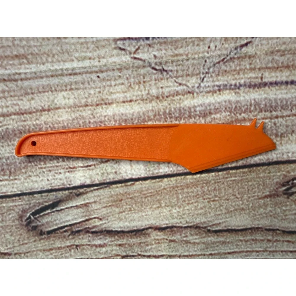 Vintage Tupperware Cheese Knife Cutter Slicer Spreader Orange #1223-3